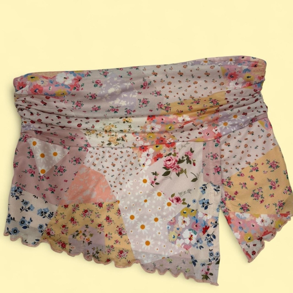 Floral Patchwork Tube Top